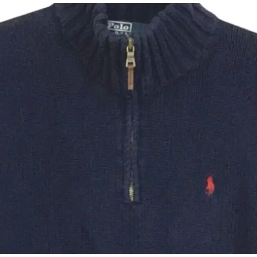 Polo Ralph Lauren Mens 1/4 Zip Sweater Navy Blue Size XXL